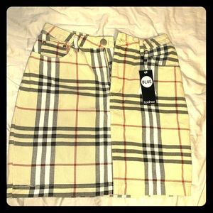 Burberry pattern skirt